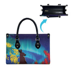 Australia Northern Lights Scenery Leather Bag