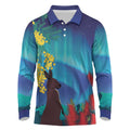 Australia Northern Lights Scenery Long Sleeve Polo Shirt