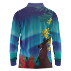Australia Northern Lights Scenery Long Sleeve Polo Shirt