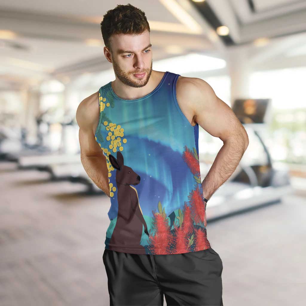 Australia Northern Lights Scenery Men Tank Top