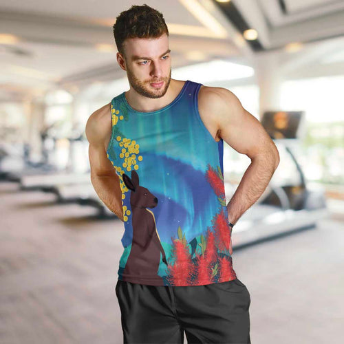 Australia Northern Lights Scenery Men Tank Top