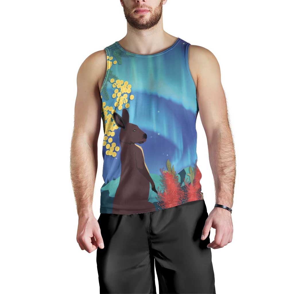 Australia Northern Lights Scenery Men Tank Top