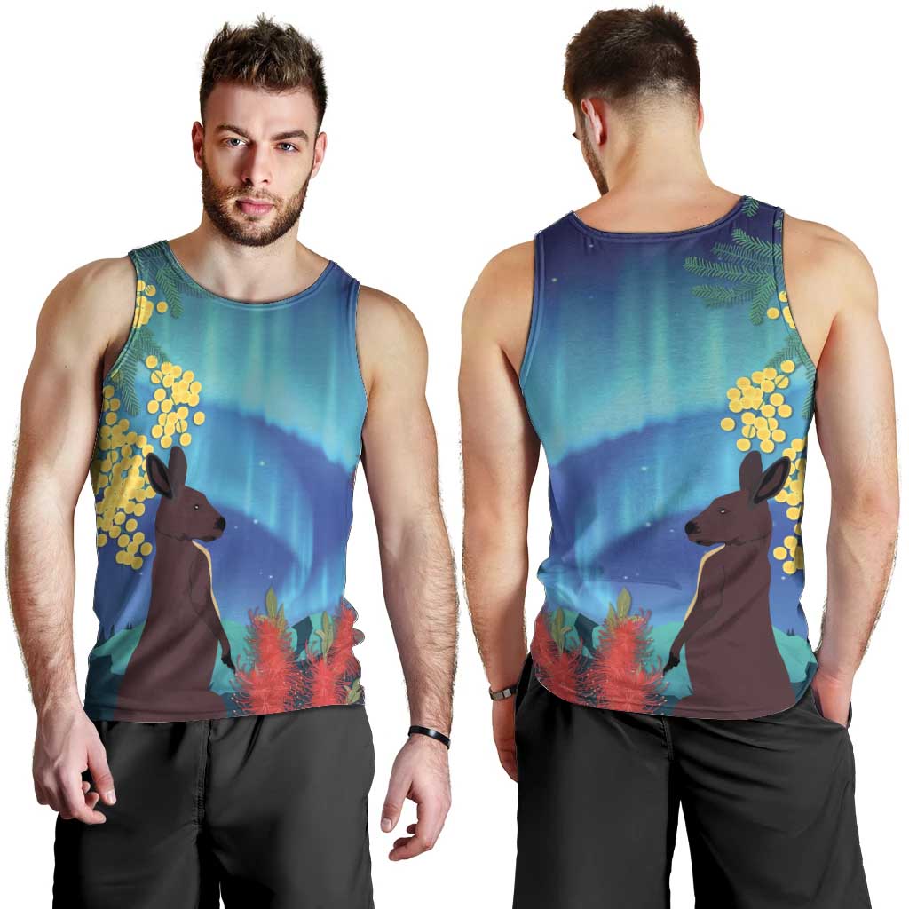 Australia Northern Lights Scenery Men Tank Top