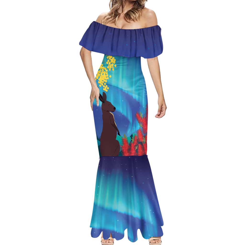 Australia Northern Lights Scenery Mermaid Dress