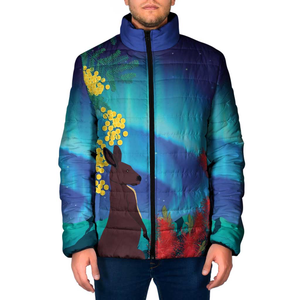 Australia Northern Lights Scenery Padded Jacket