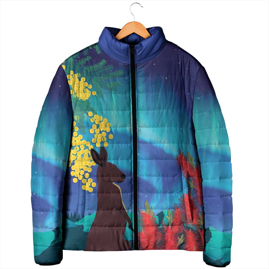 Australia Northern Lights Scenery Padded Jacket