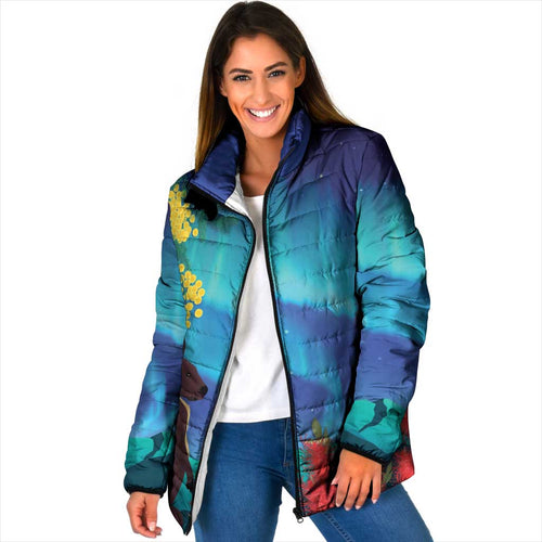 Australia Northern Lights Scenery Padded Jacket