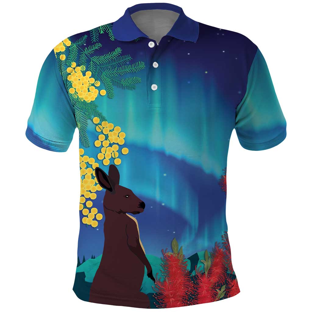 Australia Northern Lights Scenery Polo Shirt