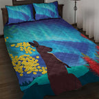 Australia Northern Lights Scenery Quilt Bed Set