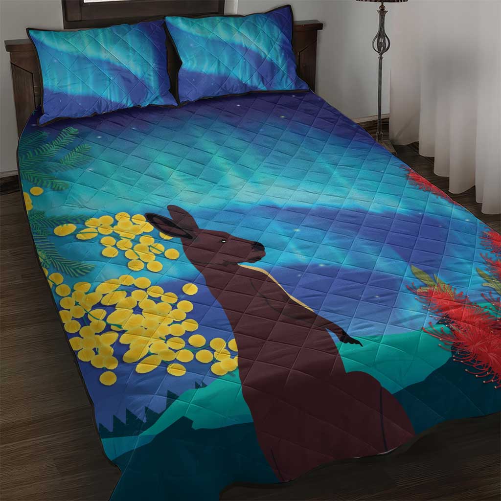 Australia Northern Lights Scenery Quilt Bed Set