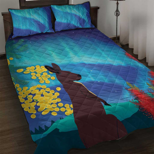 Australia Northern Lights Scenery Quilt Bed Set