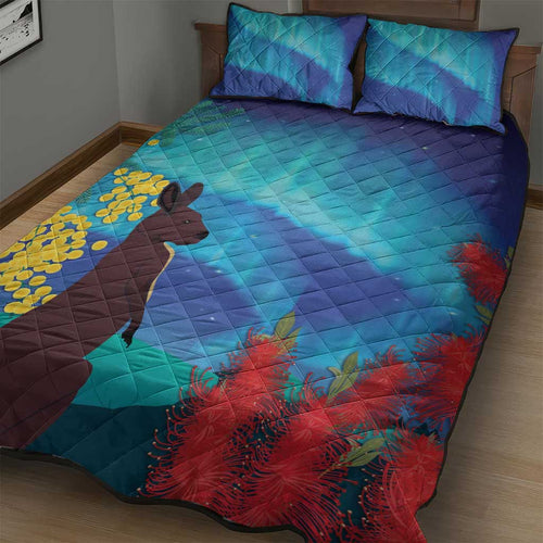 Australia Northern Lights Scenery Quilt Bed Set