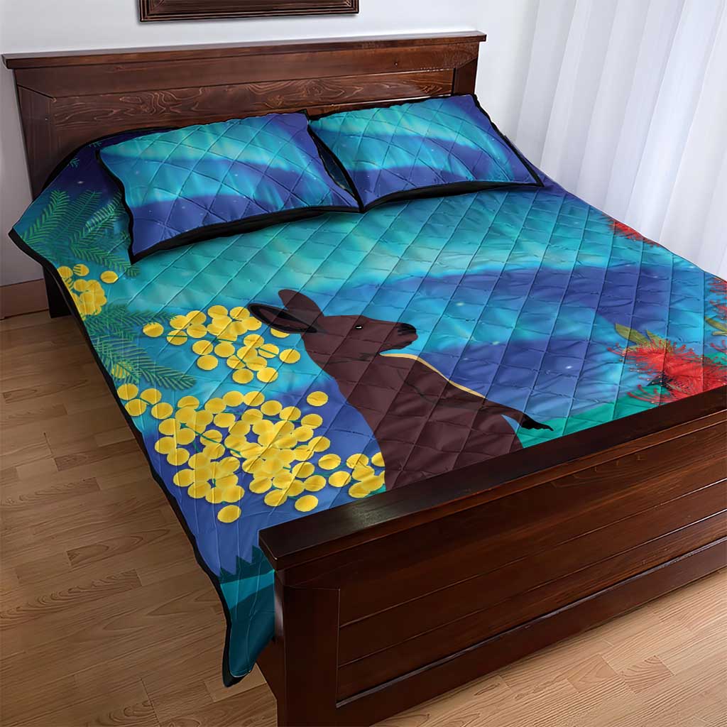 Australia Northern Lights Scenery Quilt Bed Set