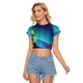 Australia Northern Lights Scenery Raglan Cropped T Shirt