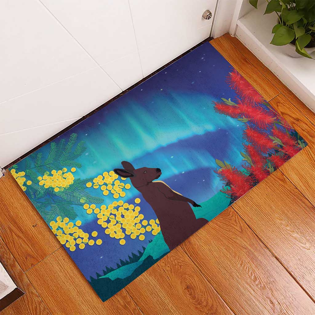Australia Northern Lights Scenery Rubber Doormat