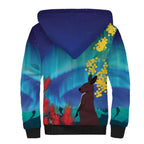 Australia Northern Lights Scenery Sherpa Hoodie