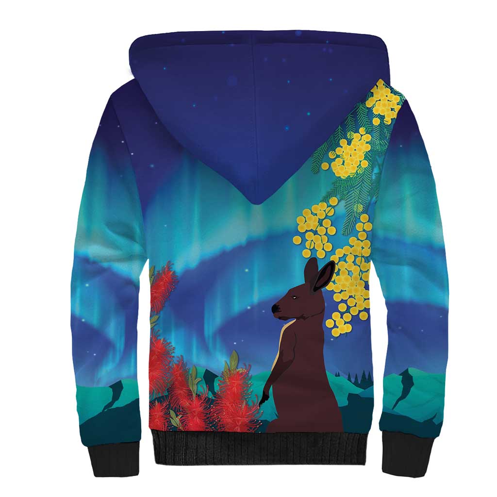 Australia Northern Lights Scenery Sherpa Hoodie