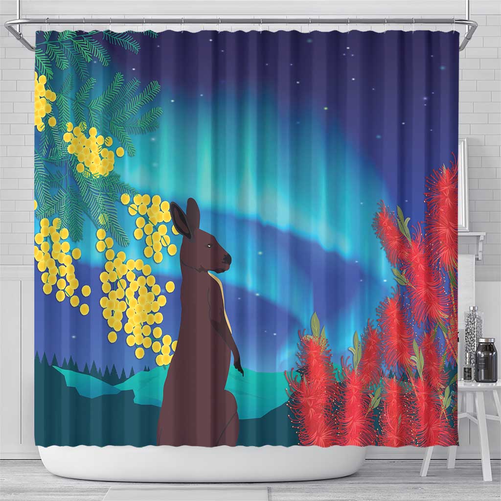 Australia Northern Lights Scenery Shower Curtain