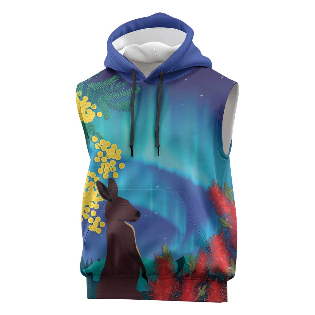 Australia Northern Lights Scenery Sleeveless Hoodie