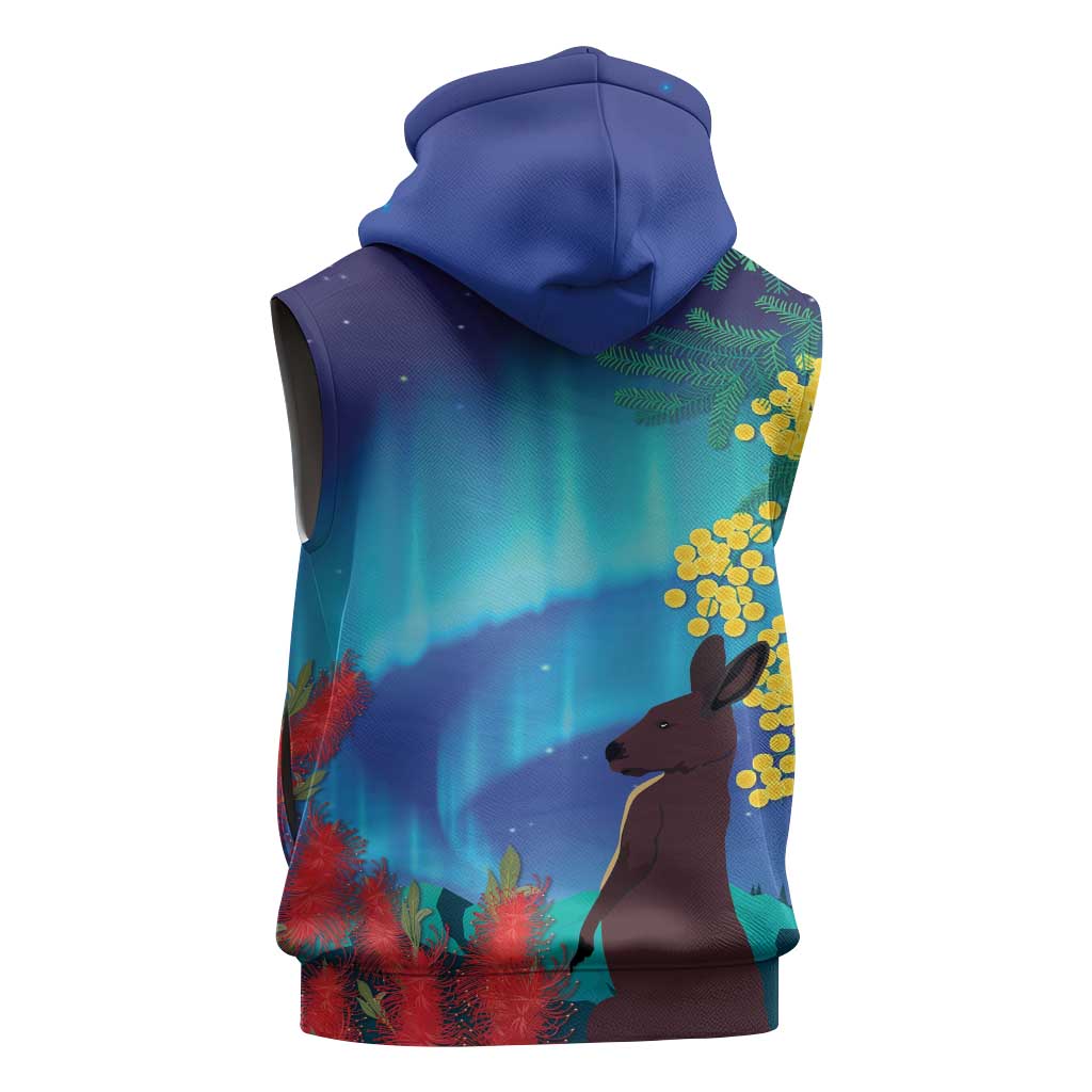 Australia Northern Lights Scenery Sleeveless Hoodie