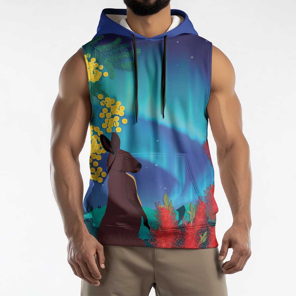 Australia Northern Lights Scenery Sleeveless Hoodie