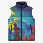 Australia Northern Lights Scenery Sleeveless Puffer Jacket