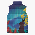 Australia Northern Lights Scenery Sleeveless Puffer Jacket