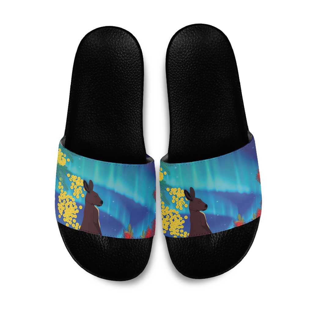 Australia Northern Lights Scenery Slide Sandals