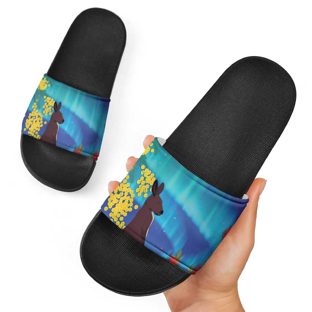 Australia Northern Lights Scenery Slide Sandals