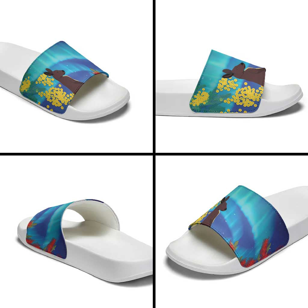 Australia Northern Lights Scenery Slide Sandals