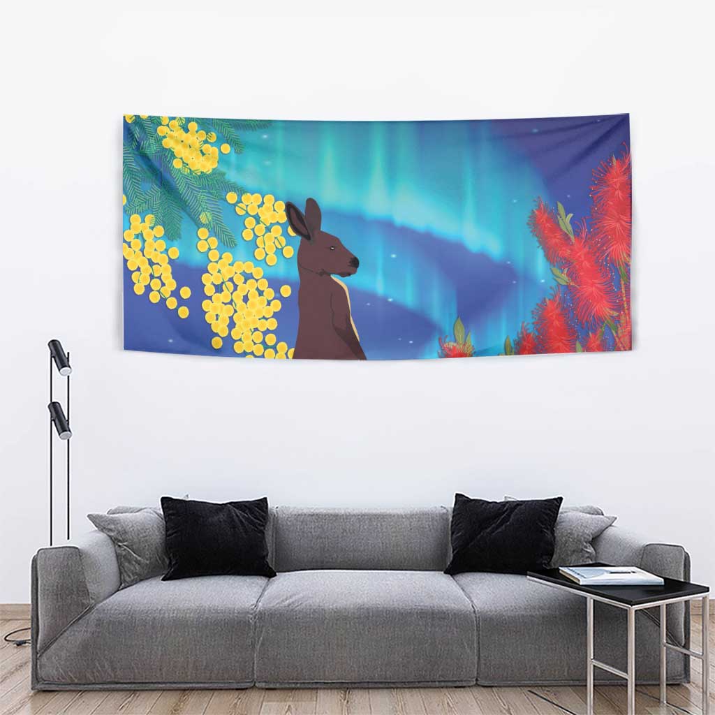 Australia Northern Lights Scenery Tapestry