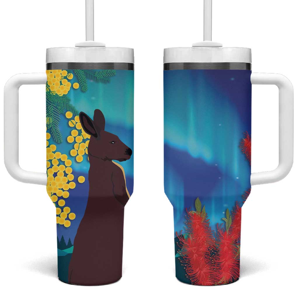 Australia Northern Lights Scenery Tumbler With Handle