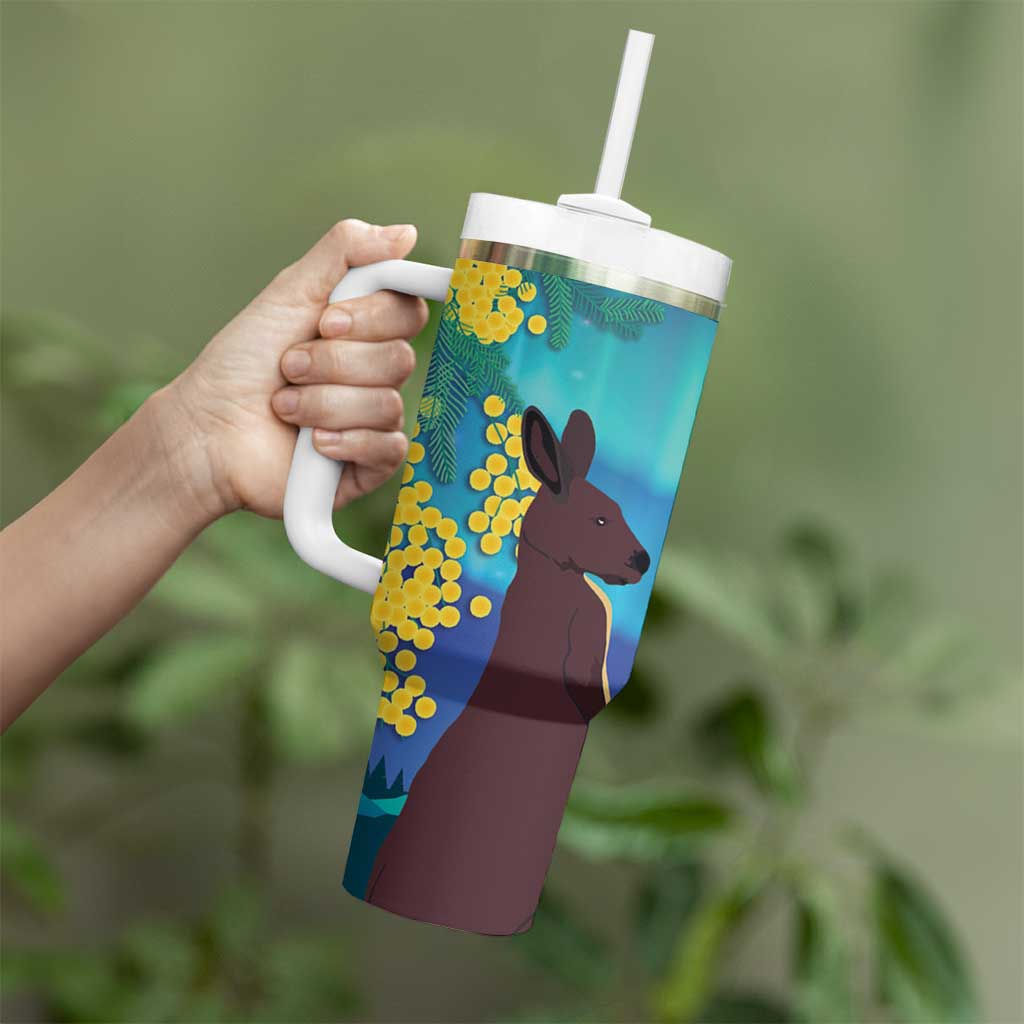 Australia Northern Lights Scenery Tumbler With Handle