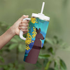Australia Northern Lights Scenery Tumbler With Handle