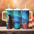 Australia Northern Lights Scenery Tumbler With Handle