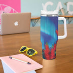 Australia Northern Lights Scenery Tumbler With Handle