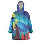 Australia Northern Lights Scenery Wearable Blanket Hoodie