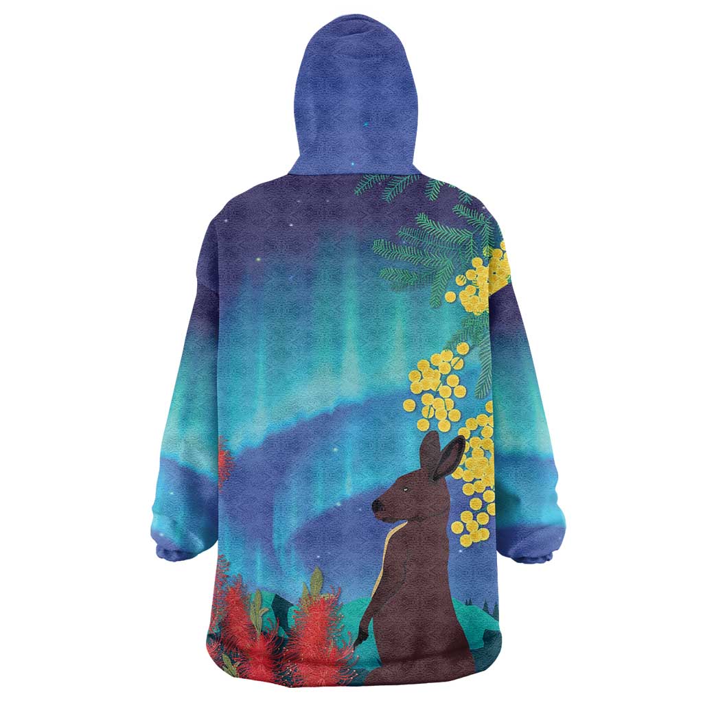 Australia Northern Lights Scenery Wearable Blanket Hoodie