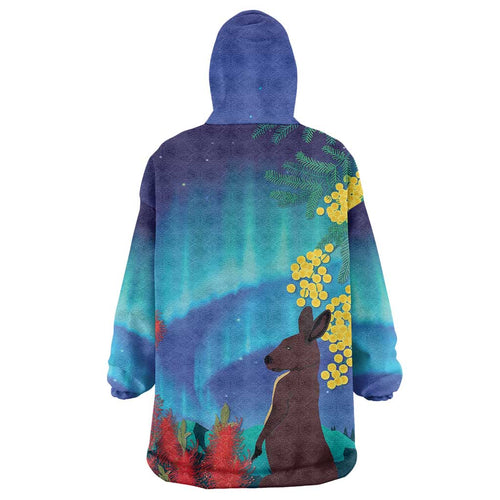 Australia Northern Lights Scenery Wearable Blanket Hoodie