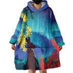 Australia Northern Lights Scenery Wearable Blanket Hoodie