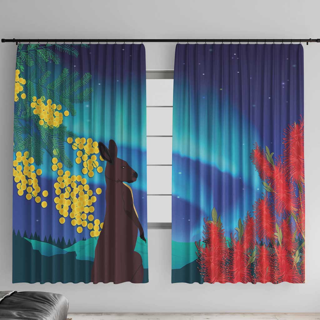 Australia Northern Lights Scenery Window Curtain