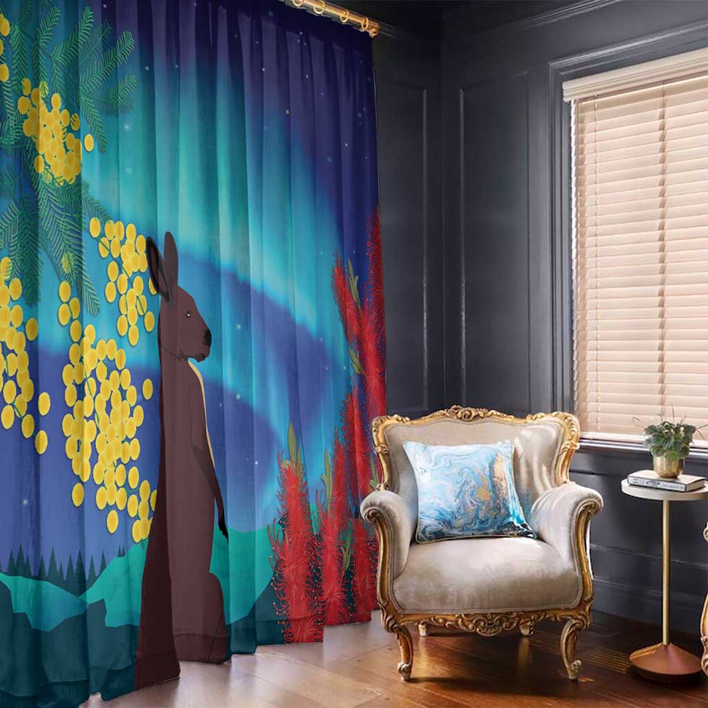 Australia Northern Lights Scenery Window Curtain