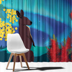 Australia Northern Lights Scenery Window Curtain