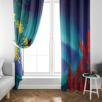 Australia Northern Lights Scenery Window Curtain