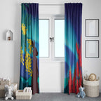 Australia Northern Lights Scenery Window Curtain