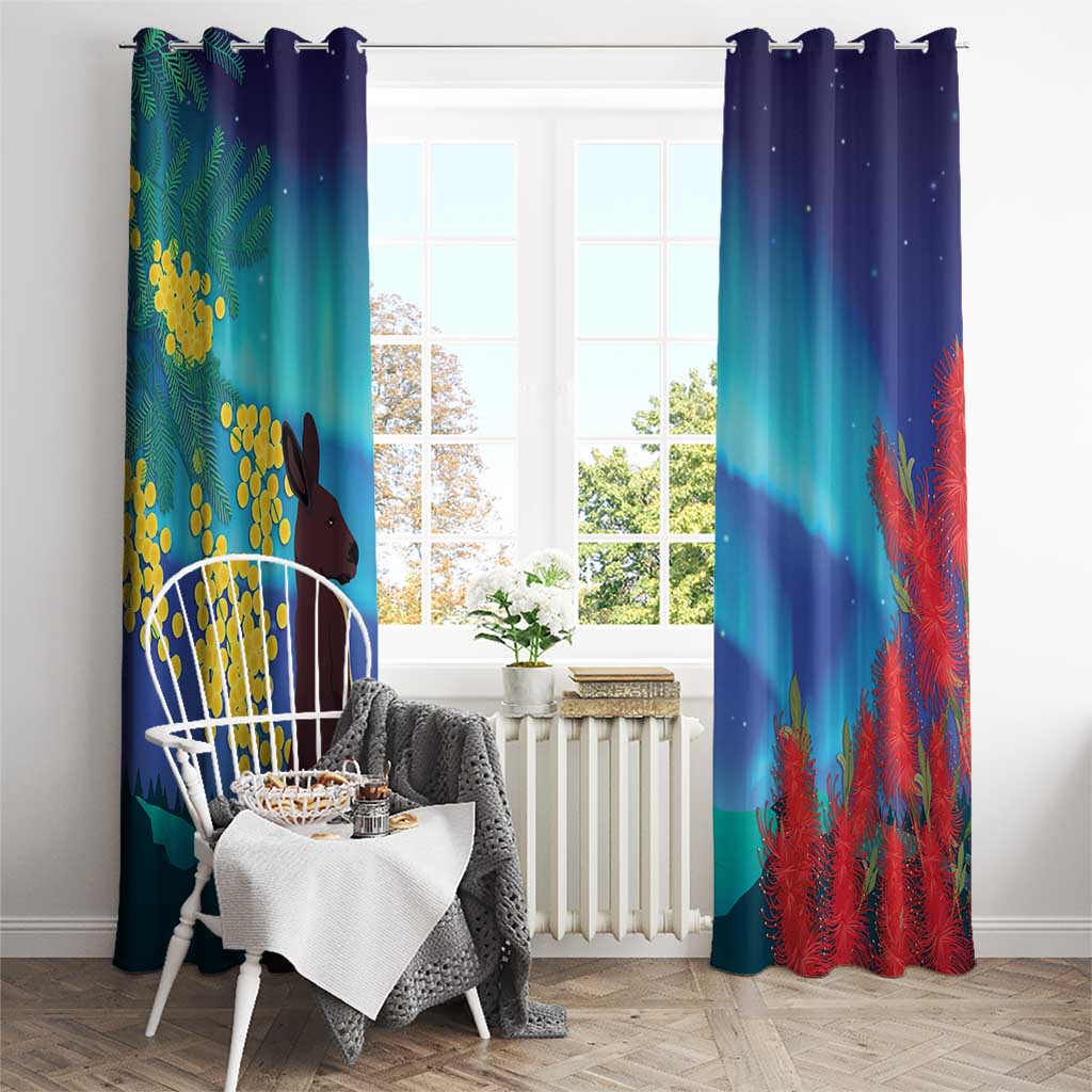 Australia Northern Lights Scenery Window Curtain