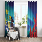 Australia Northern Lights Scenery Window Curtain