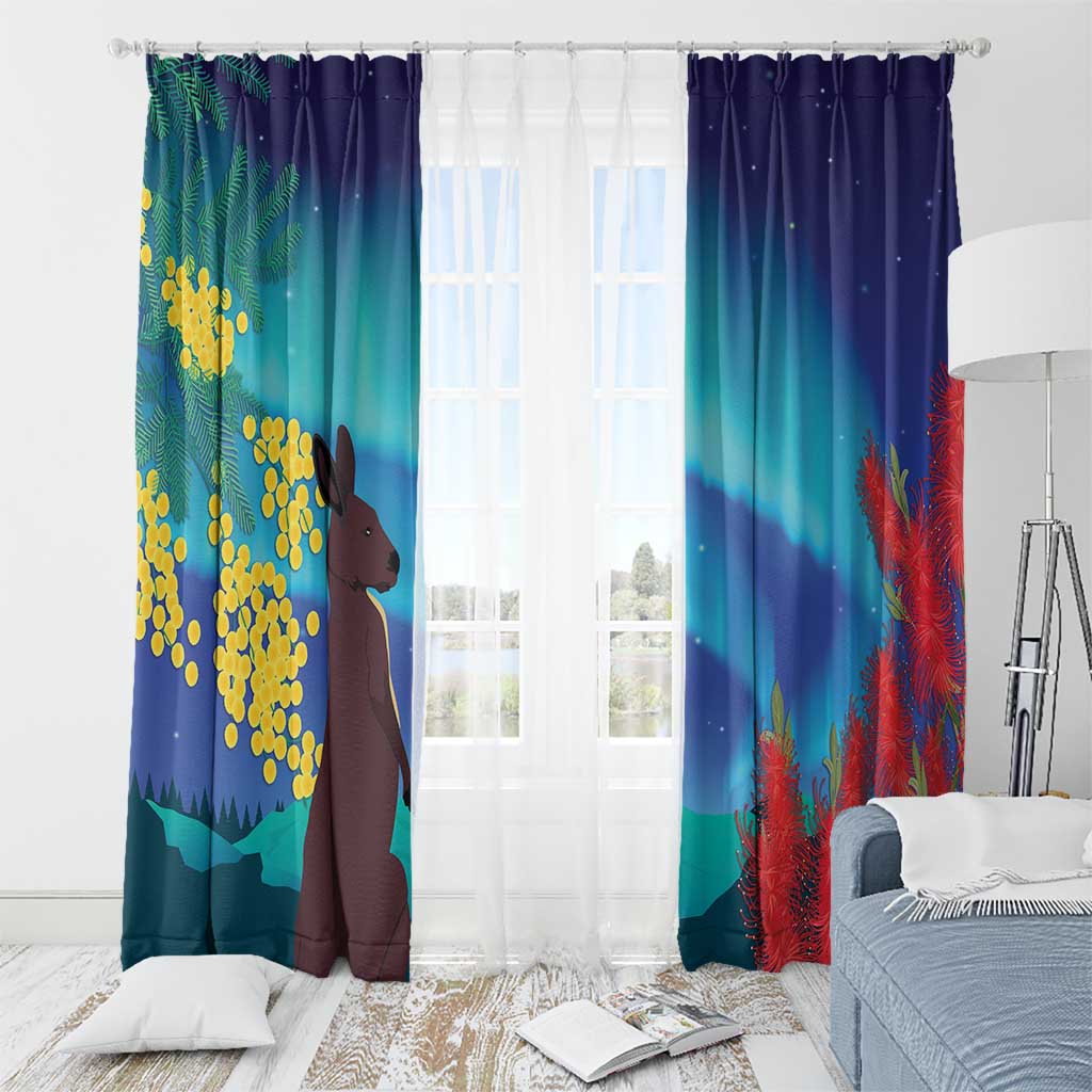 Australia Northern Lights Scenery Window Curtain