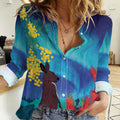 Australia Northern Lights Scenery Women Casual Shirt