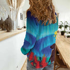 Australia Northern Lights Scenery Women Casual Shirt